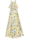 Sachin & Babi Kate Gown In Sun And Sea Peonies In Yellow