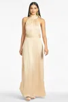 Sachin & Babi Kayla Tie Halterneck Satin Gown