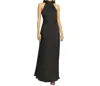 Sachin & Babi Harris One-shoulder Asymmetric Faux Leather Midi Dress In Black