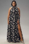 Sachin & Babi Kayla Halter Gown In Blue