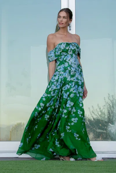 Sachin & Babi Kennedy Gown In Green