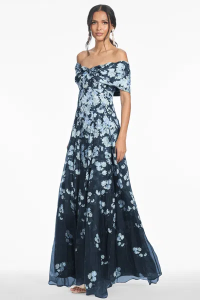 Sachin & Babi Kennedy Gown In Blue