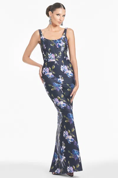 Sachin & Babi Lana Gown In Blue