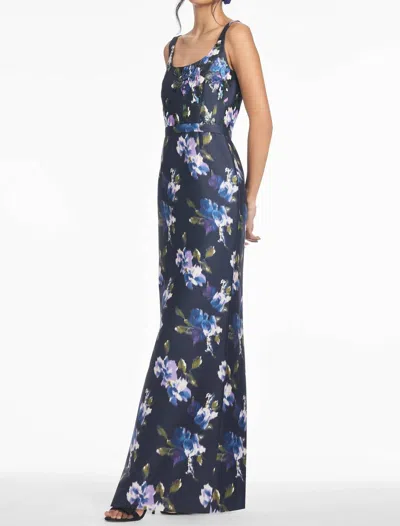 Sachin & Babi Lana Gown In Midnight Corsage