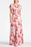 SACHIN & BABI LEAH FLORAL GEORGETTE GOWN