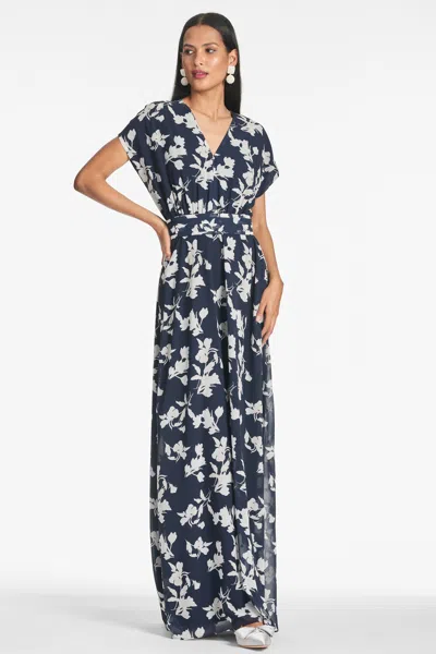 Sachin & Babi Leah Gown In Navy Venetia Petal