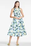 Sachin & Babi Lydia Floral-print Midi Skirt In Sky Citrine Peonies