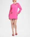 Sachin & Babi Embroidered Lily Dress In Electric Pink