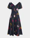 Sachin & Babi Magnolia Dress In Dark Midnight Bouquet