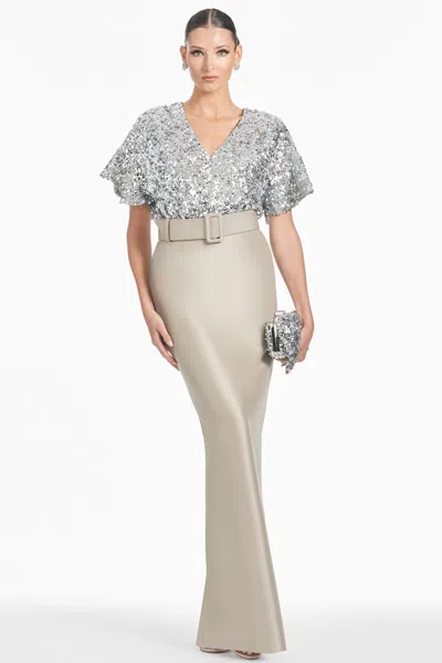 Sachin & Babi Marlene Gown In Neutrals