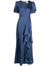 Sachin & Babi Mila Gown Ruffled Dress In Blue