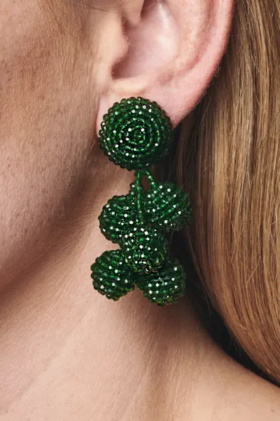 Sachin & Babi Mini Coconuts Earrings In Green