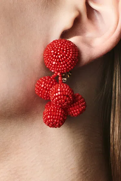 Sachin & Babi Mini Coconuts Earrings In Red