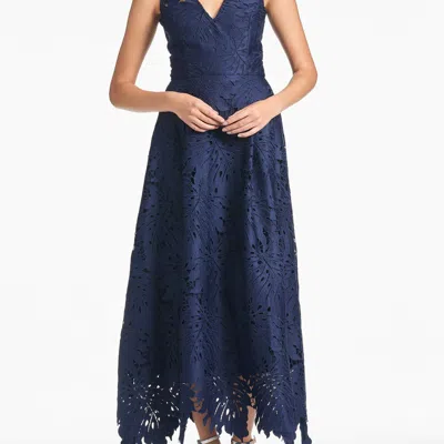 Sachin & Babi Miuccia Eyelet-embroidered Maxi Dress In Blue