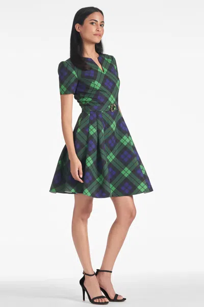 Sachin & Babi Women's Nicolette Belted Plaid Flare Minidress In Neo Tartan