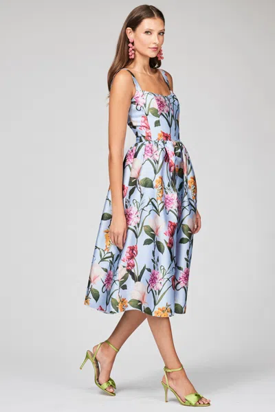 Sachin & Babi Olena Dress In Glacial Blue Blossoms