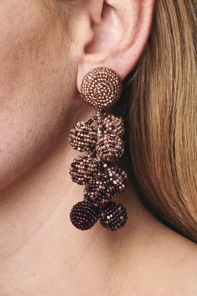 Sachin & Babi Ombre Coconuts Earrings In Rose Gold/aubergine