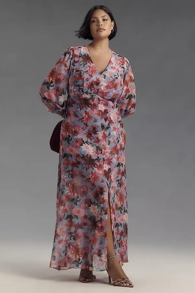 Sachin & Babi Penny V-neck Gown In Pink