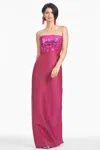 Sachin & Babi Phaedra Strapless Sequin Column Gown In Rhodolite