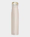 Sachin & Babi Phaedra Strapless Sequin Degrade Gown In Pewter