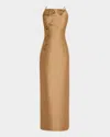 Sachin & Babi Embellished Pryce Gown In Chestnut Gold