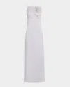 Sachin & Babi Pryce Embellished Mikado Column Gown In Silver