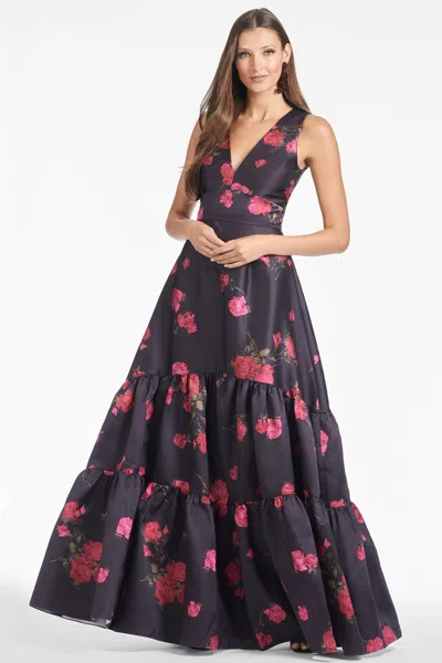 Sachin & Babi Rori Gown In Malbec Tea Rose