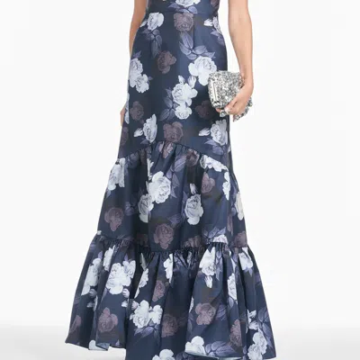 Sachin & Babi Rori Gown In Midnight Glacial Rose