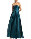 Sachin & Babi Ceri Silk-blend Gown In Blue