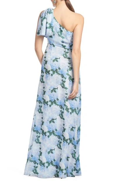 SACHIN & BABI SACHIN & BABI CHELSEA DRAPE ONE-SHOULDER GOWN