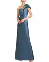 Sachin & Babi Ines Gown In Steel Blue In Blue