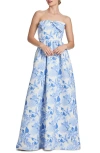 Sachin & Babi Women's Isabeau Strapless Gown In Powder Azure Fields