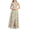 Sachin & Babi Kate Gown In Sun And Sea Peonies In Sun And Sea Peonies