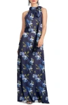 Sachin & Babi Kayla Gown In Midnight Corsage