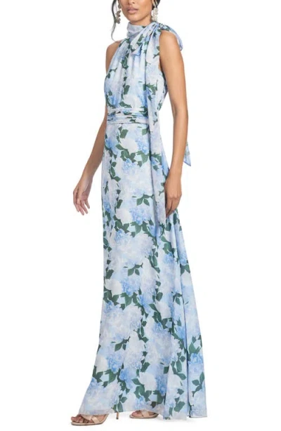 SACHIN & BABI SACHIN & BABI KAYLA FLORAL HIGH NECK GOWN