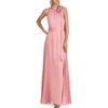 Sachin & Babi Kayla Tie High Neck Gown In Rouge