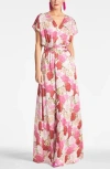 SACHIN & BABI SACHIN & BABI LEAH FLORAL GEORGETTE GOWN