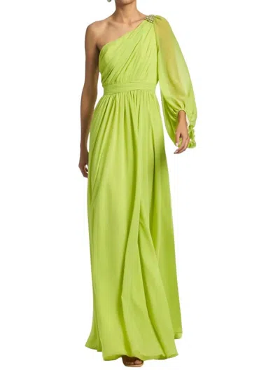Pre-owned Sachin & Babi Makayla Gown In Chartreuse In Green