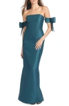 Sachin & Babi Women's Marlena Bow-embellished Stretch-mikado Off-the-shoulder Gown In Tourmaline Green