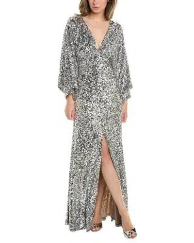 Pre-owned Sachin & Babi Sequin Gabby Gown Women's In Silver