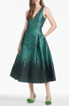 Sachin & Babi Anissa Dress In Emerald Wisteria