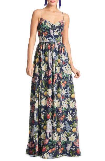 SACHIN & BABI SACHIN & BABI SIENNA FLORAL CHIFFON GOWN