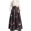 Sachin & Babi Zoe Blossom Gown In Ivory/noir