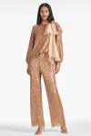 Sachin & Babi Bri High-rise Straight-leg Sequin Pants In Honey