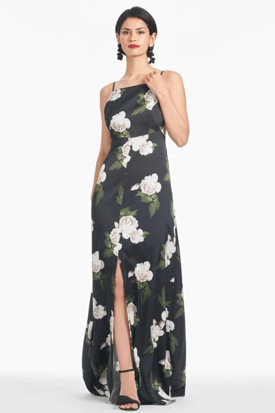 Sachin & Babi Shyla Gown In Obsideon Blooms