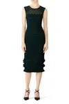 Sachin & Babi Skye Knit Ruffle Bodycon Sleeveless Dress In Black In Black
