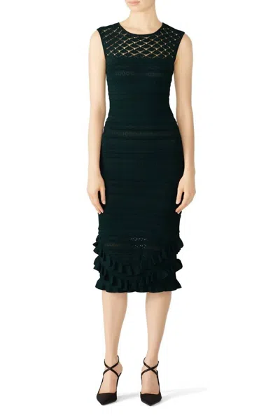 Sachin & Babi Skye Knit Ruffle Bodycon Sleeveless Dress In Black