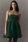 Sachin & Babi Square-neck A-line Embellished Faille Mini Dress In Multicolor