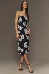 Sachin & Babi Strapless Floral Slim Midi Dress In Multicolor