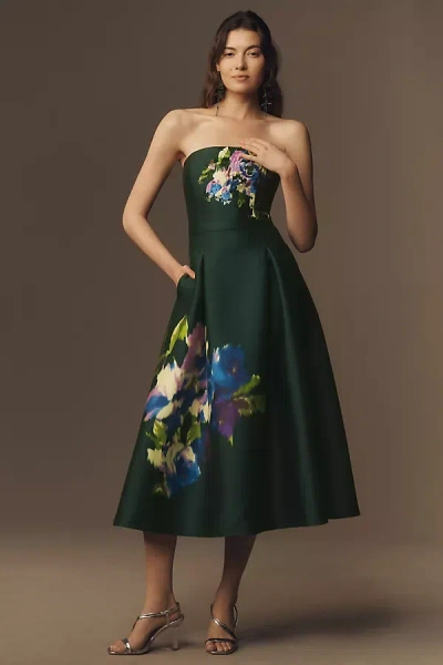 Sachin & Babi Strapless Shay Dress In Grey